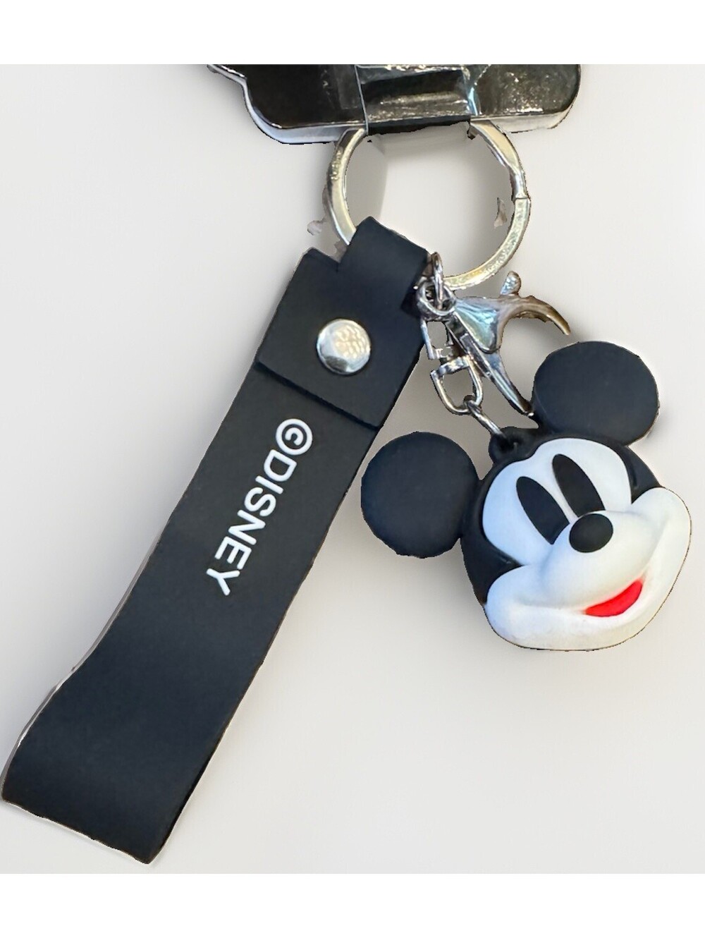 NEW Mickey Mouse Silicone 3D Charm Keychain Keyring Oh Boy! NWT